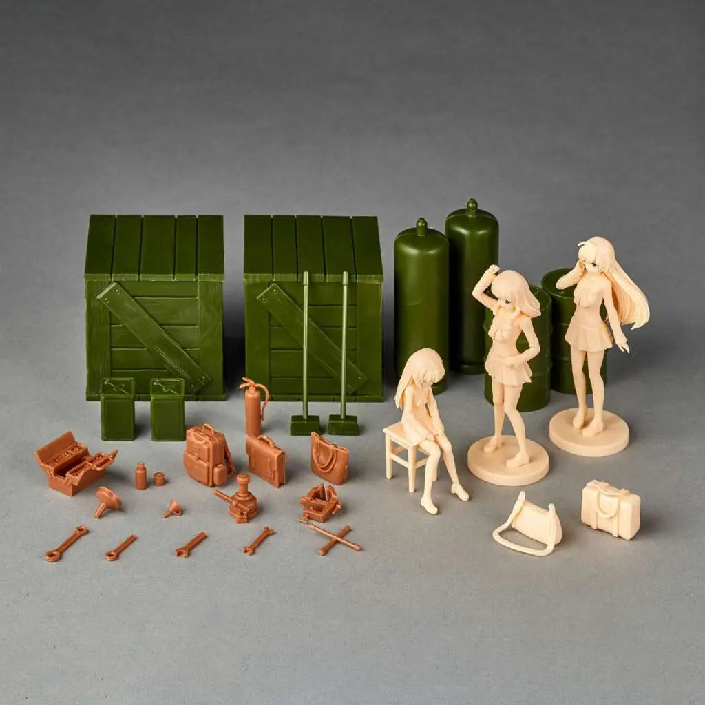 Girls Und Panzer Last Chapt Garage Set (b) Artpla Model Kit