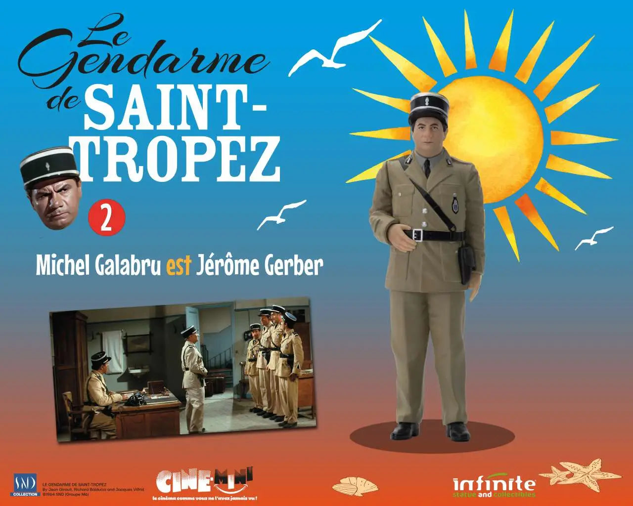 Le Gendarme De Saint-tropez #2 Michel Galabru Est Jerome Gerber Cine-mini Pvc