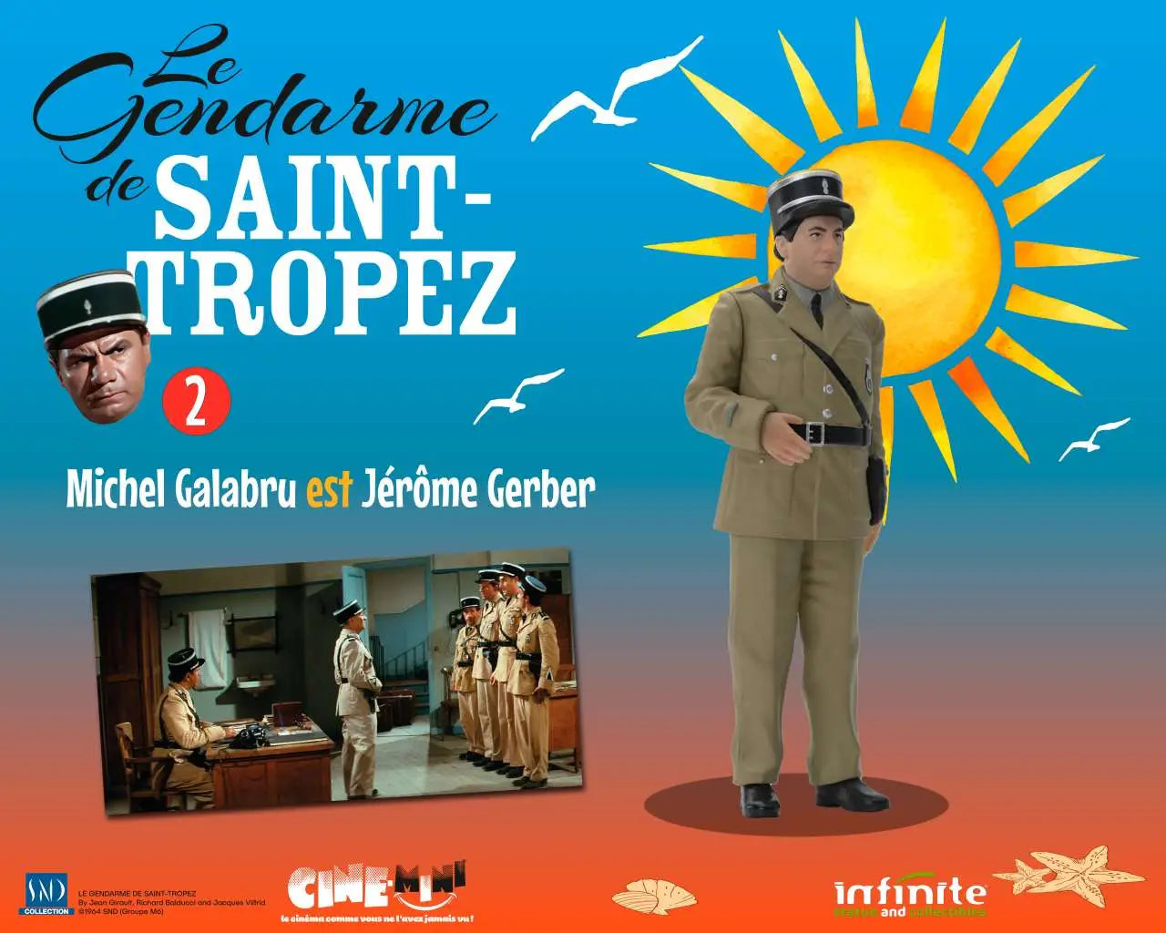Le Gendarme De Saint-tropez #2 Michel Galabru Est Jerome Gerber Cine-mini Pvc