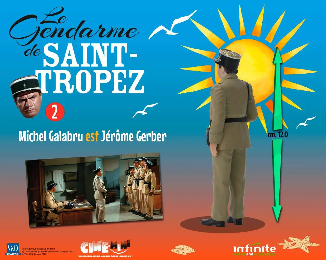 Le Gendarme De Saint-tropez #2 Michel Galabru Est Jerome Gerber Cine-mini Pvc