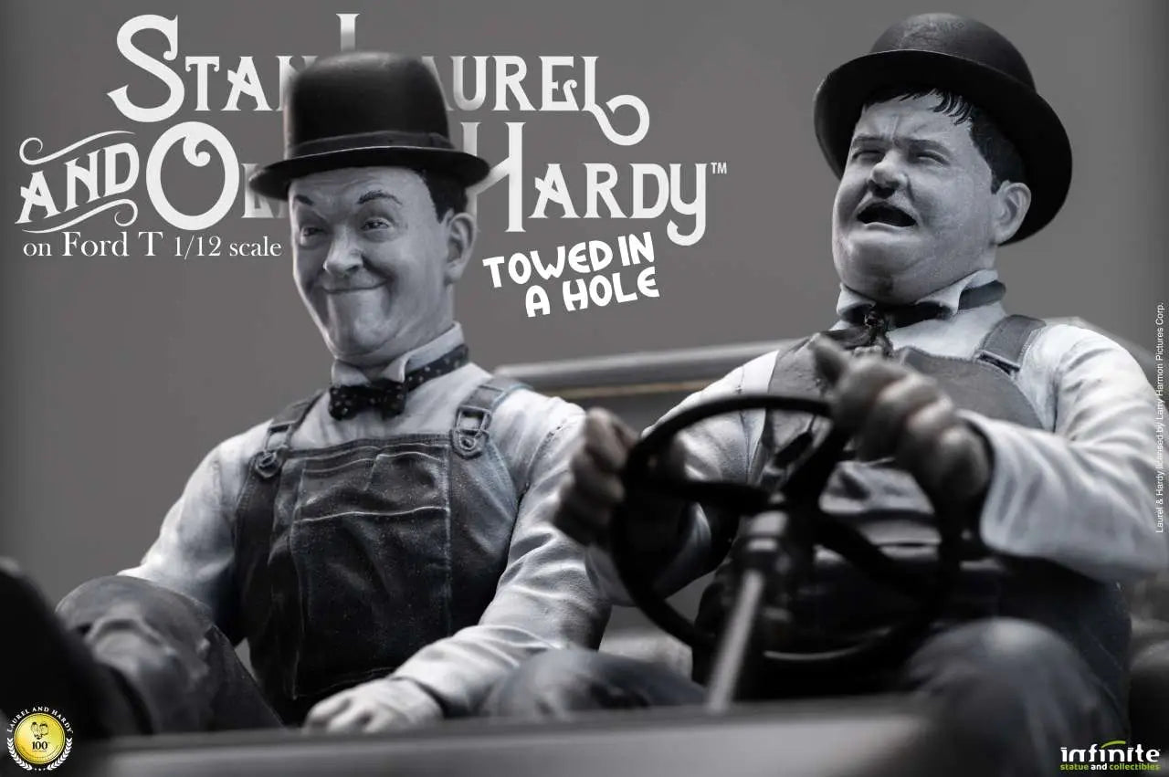 Laurel & Hardy Towed In A Hole Ford T 1/12 Scale
