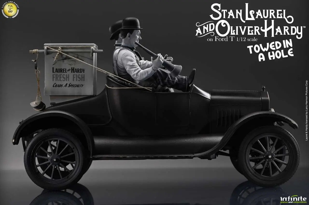Laurel & Hardy Towed In A Hole Ford T 1/12 Scale