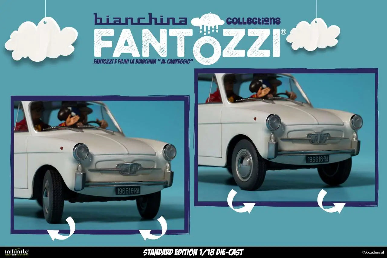 Fantozzi E Filini La Bianchina Al Campeggio 1/18 Die-cast Standard Edition