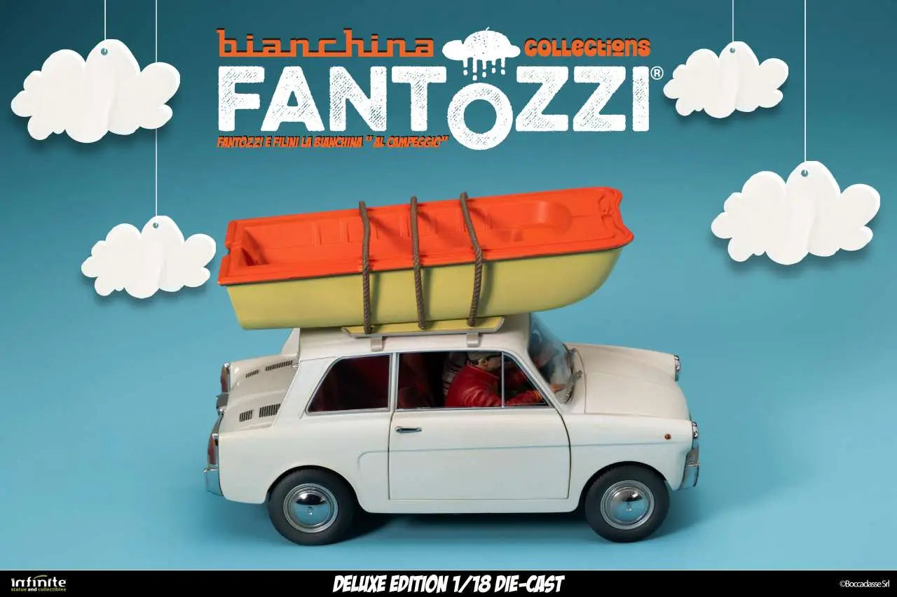 Fantozzi E Filini La Bianchina Al Campeggio 1/18 Die-cast Deluxe Edition