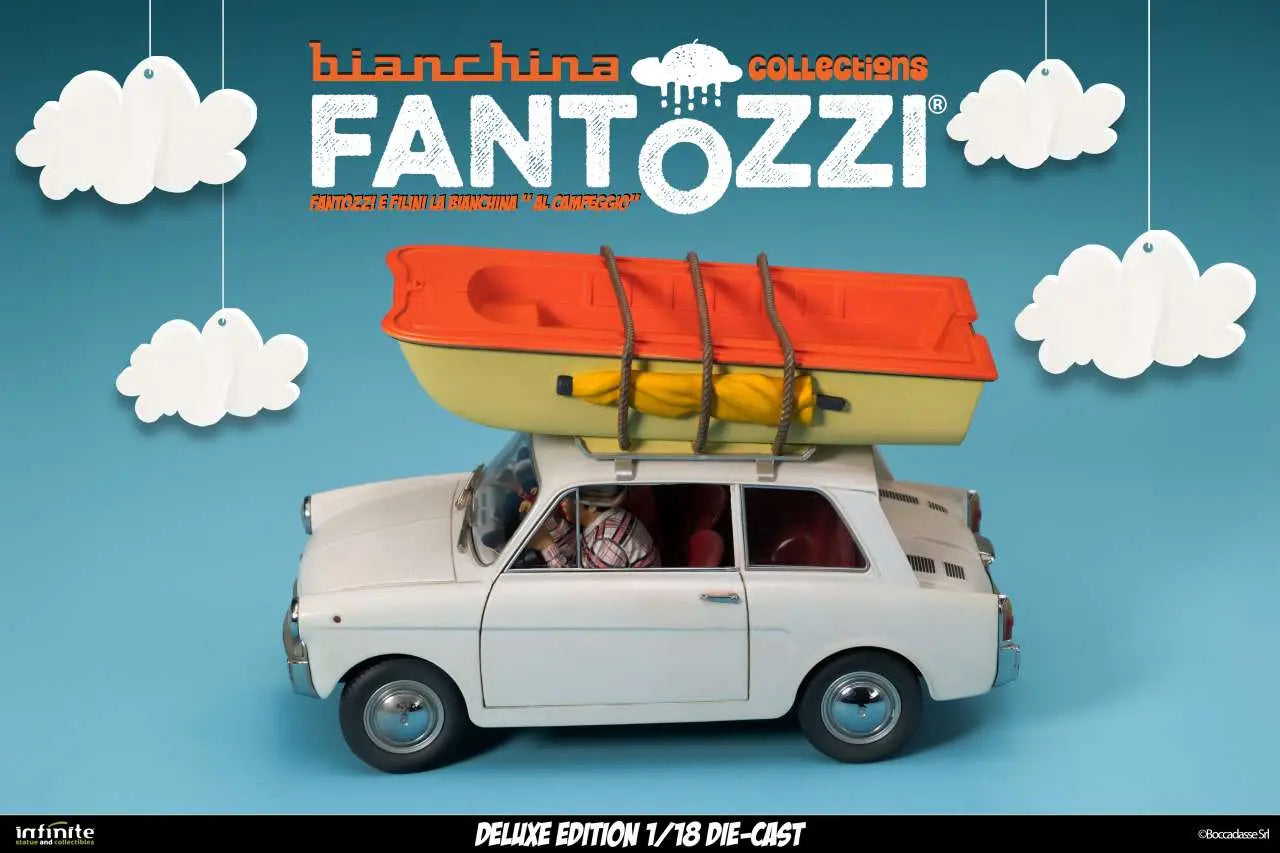 Fantozzi E Filini La Bianchina Al Campeggio 1/18 Die-cast Deluxe Edition