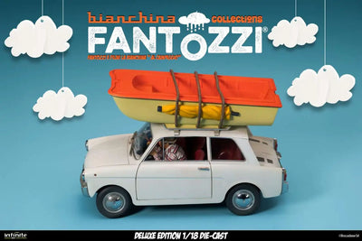 Fantozzi E Filini La Bianchina Al Campeggio 1/18 Die-cast Deluxe Edition