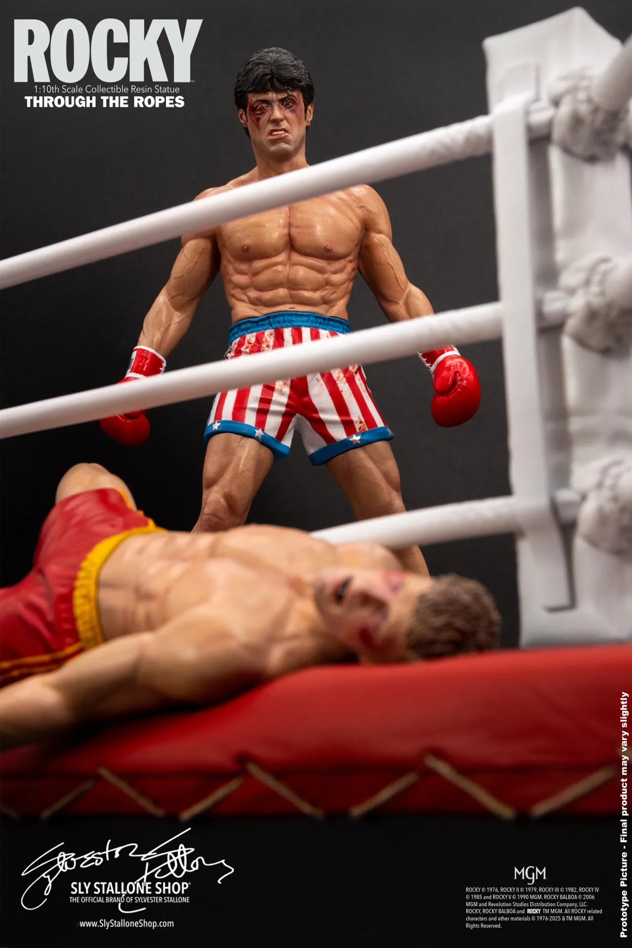 Rocky Over Drago Through The Ropes 1/10 Statue