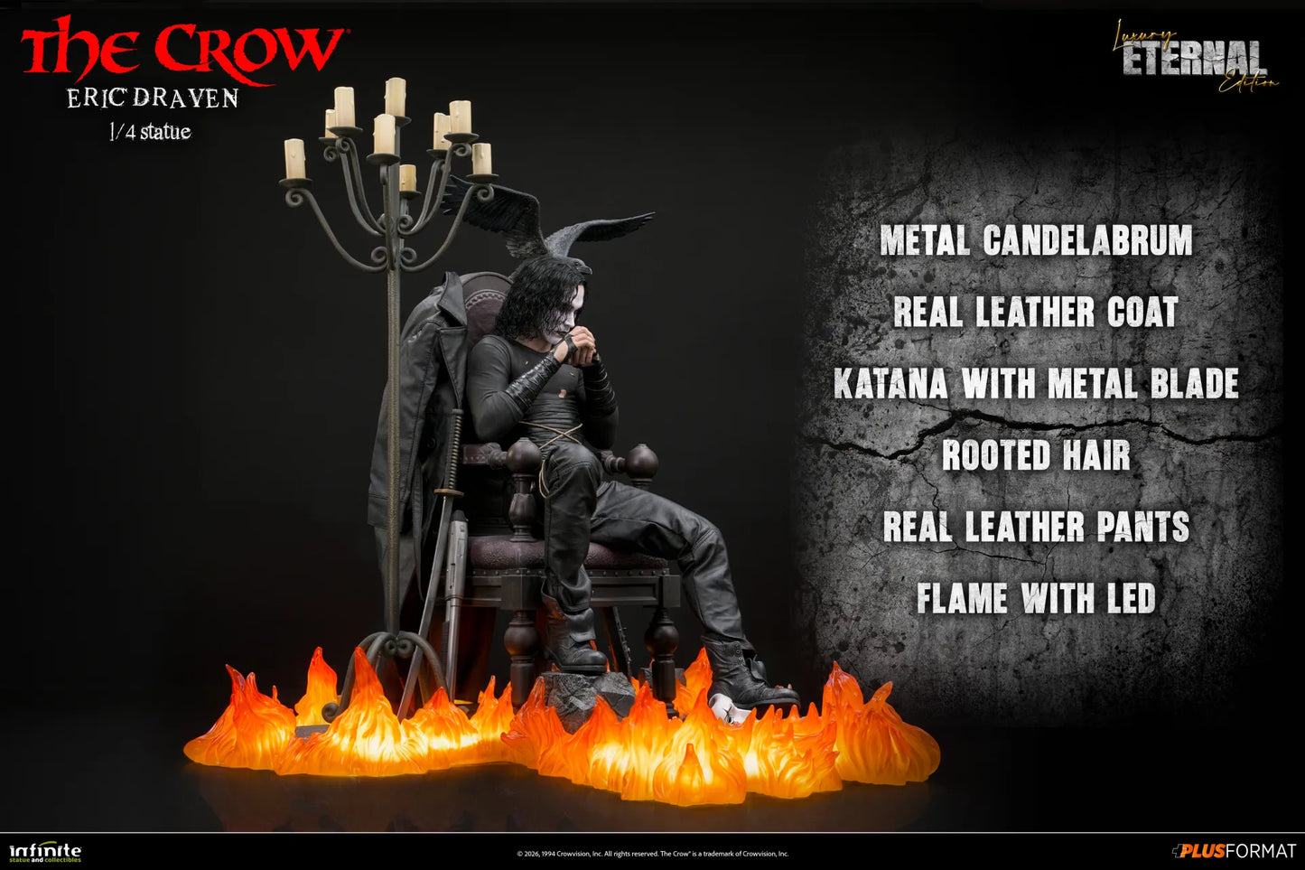 The Crow Eric Draven Luxury Eternal Edition 1/4 Plus Format Statue