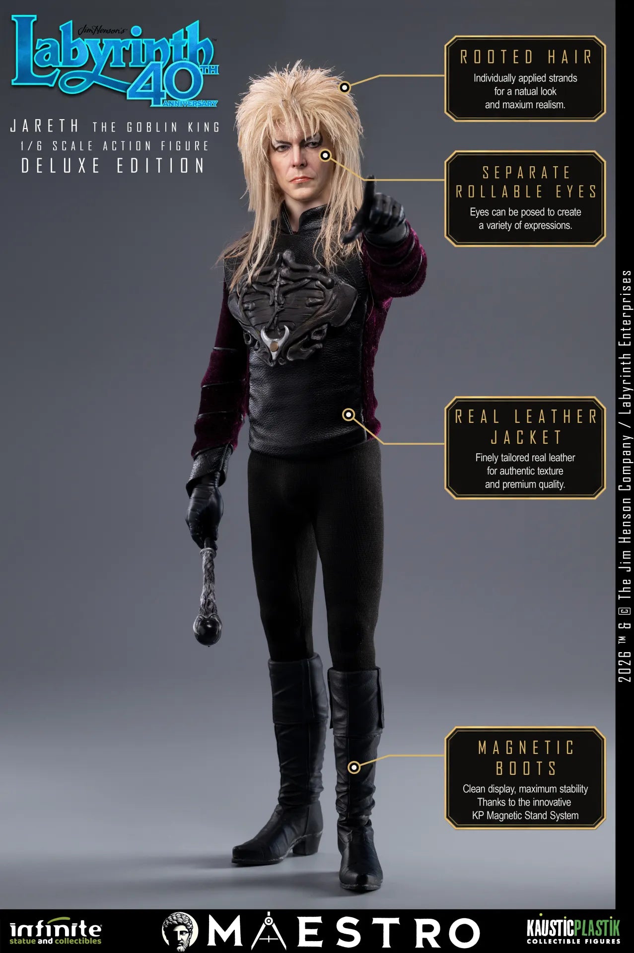 Labyrinth Jareth The Goblin King 1/6 Action Figure Deluxe Edition