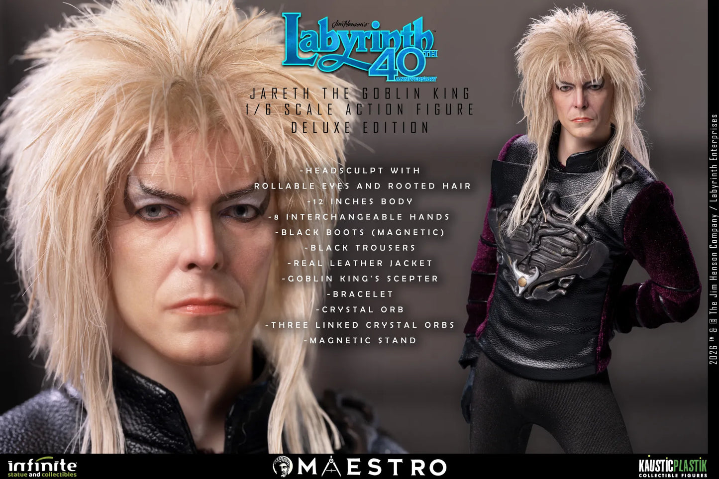 Labyrinth Jareth The Goblin King 1/6 Action Figure Deluxe Edition