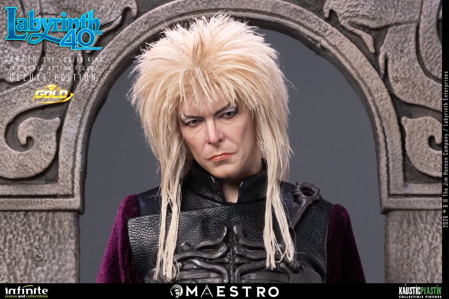 Labyrinth Jareth The Goblin King 1/6 Action Figure Deluxe Edition Gold