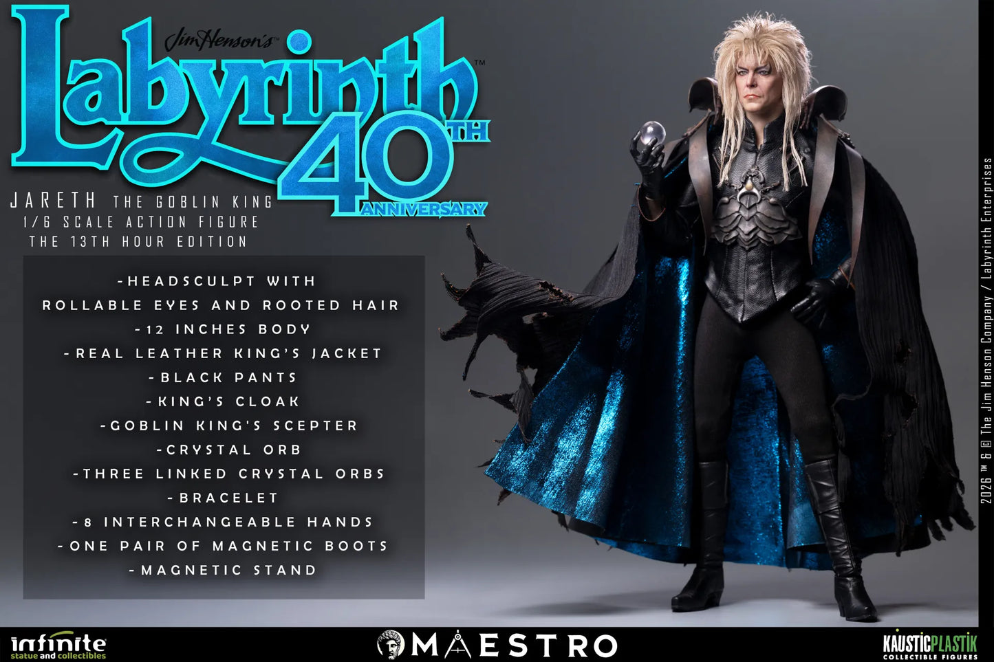 Labyrinth Jareth The Goblin King 1/6 Action Figure The 13th Hour Edition
