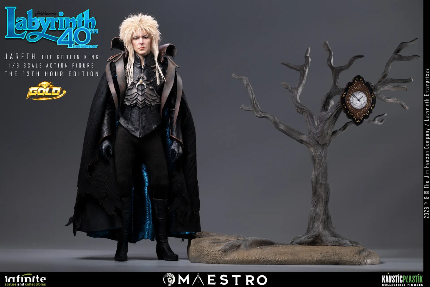 Labyrinth Jareth The Goblin King 1/6 Action Figure The 13th Hour Edition Gold
