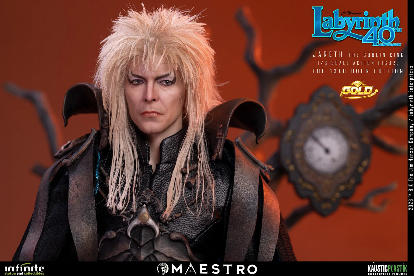 Labyrinth Jareth The Goblin King 1/6 Action Figure The 13th Hour Edition Gold
