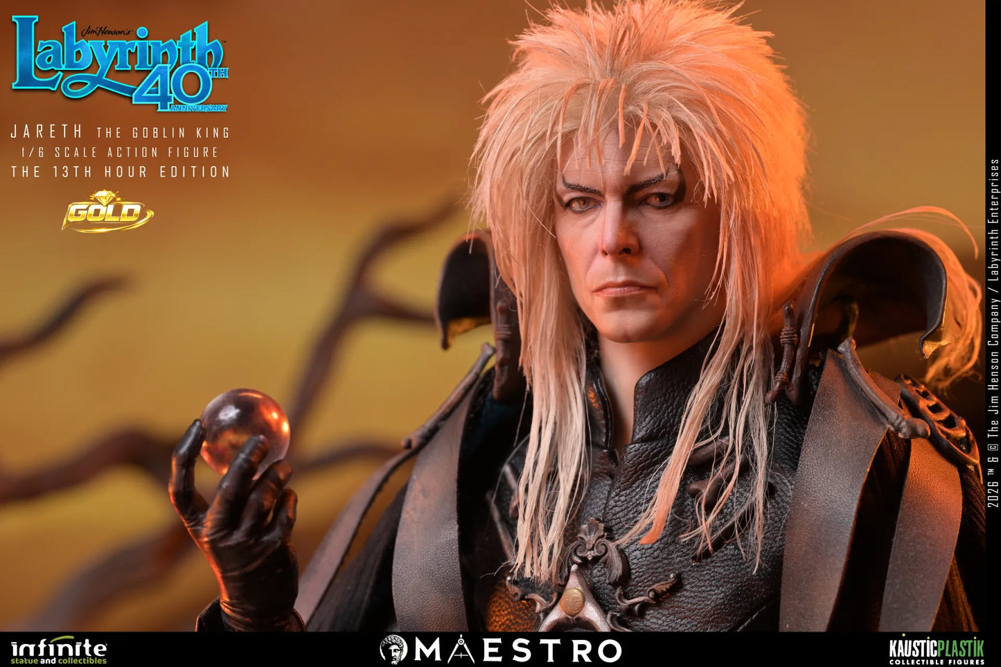 Labyrinth Jareth The Goblin King 1/6 Action Figure The 13th Hour Edition Gold