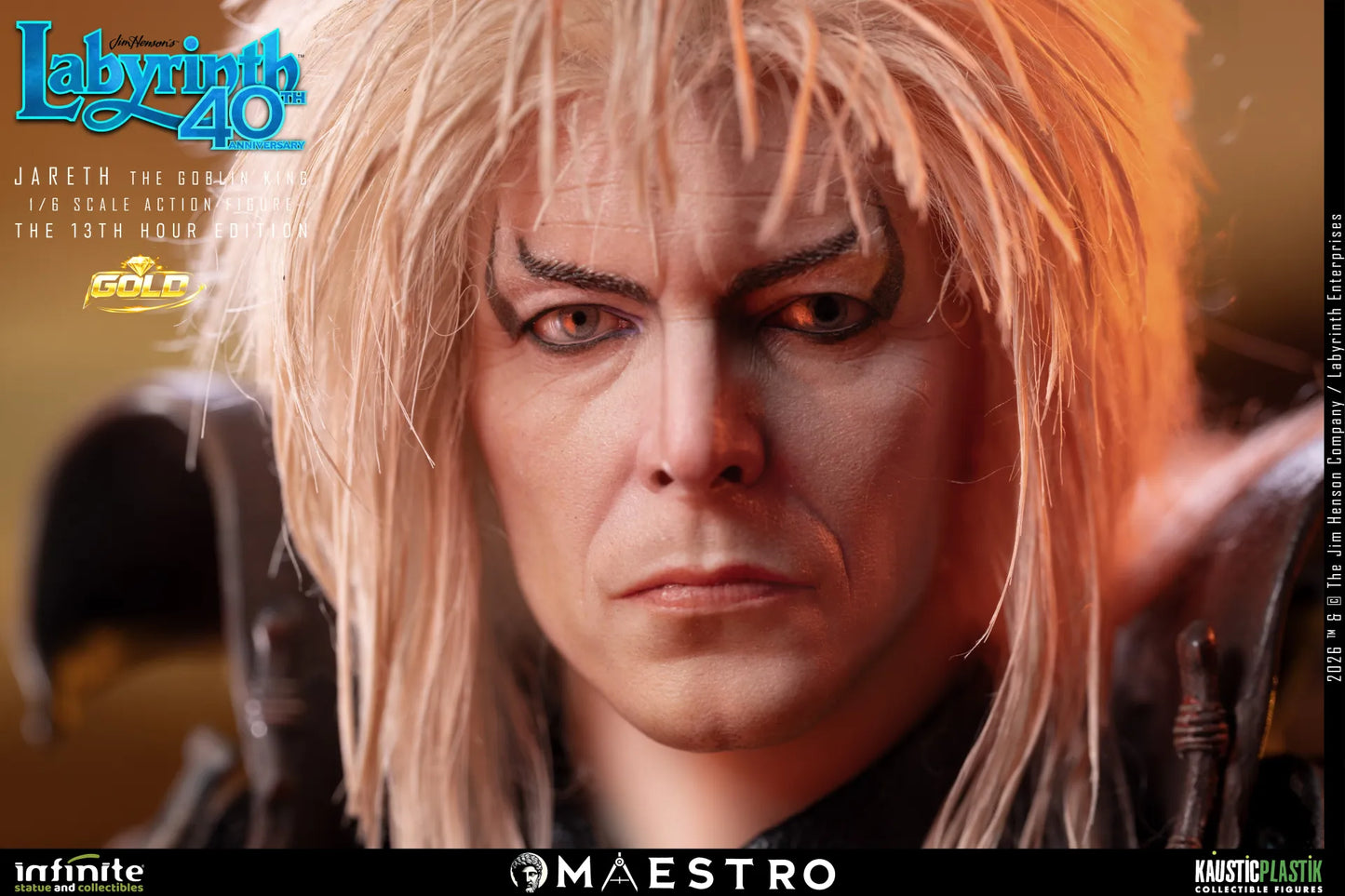 Labyrinth Jareth The Goblin King 1/6 Action Figure The 13th Hour Edition Gold