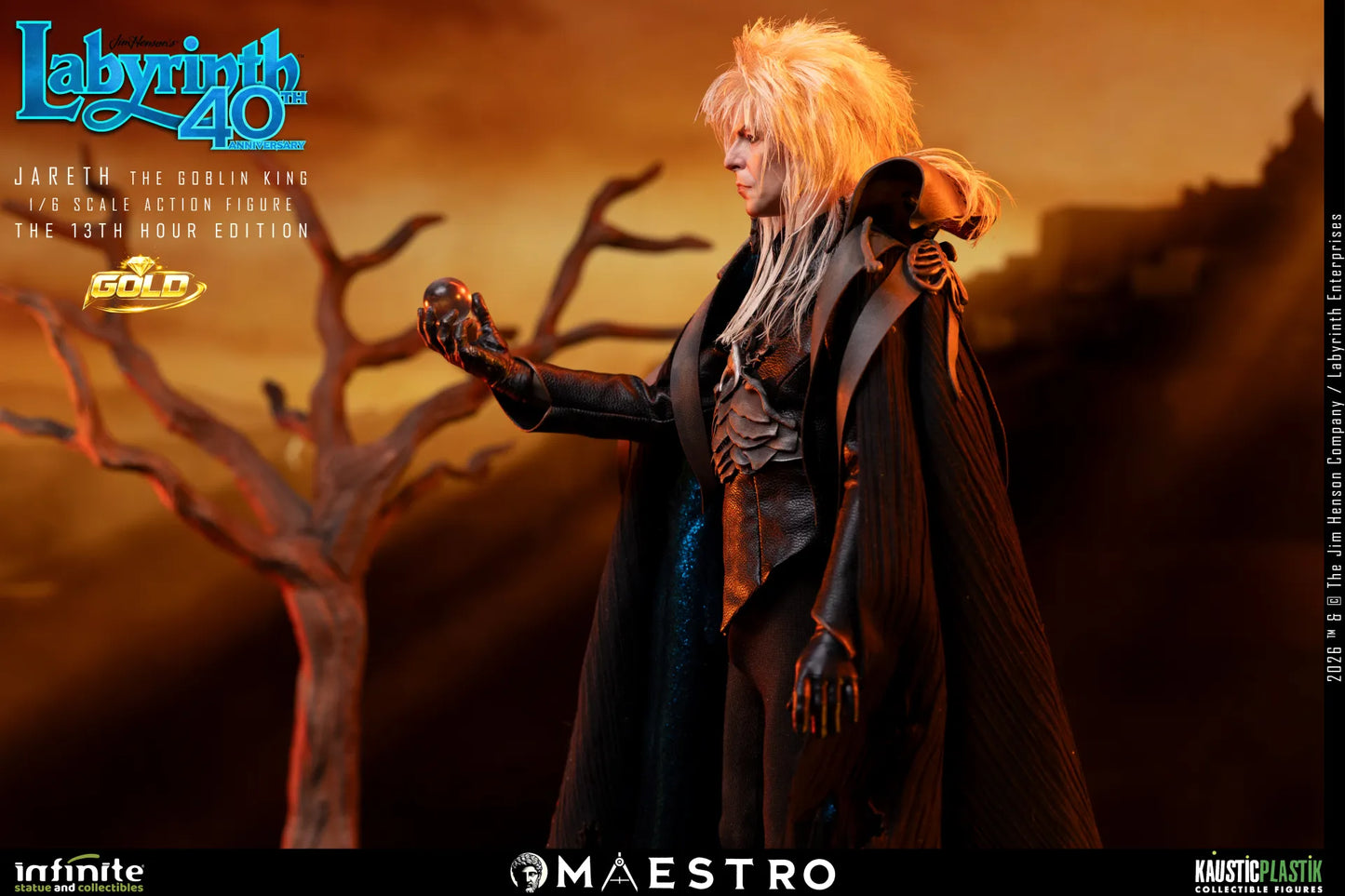Labyrinth Jareth The Goblin King 1/6 Action Figure The 13th Hour Edition Gold