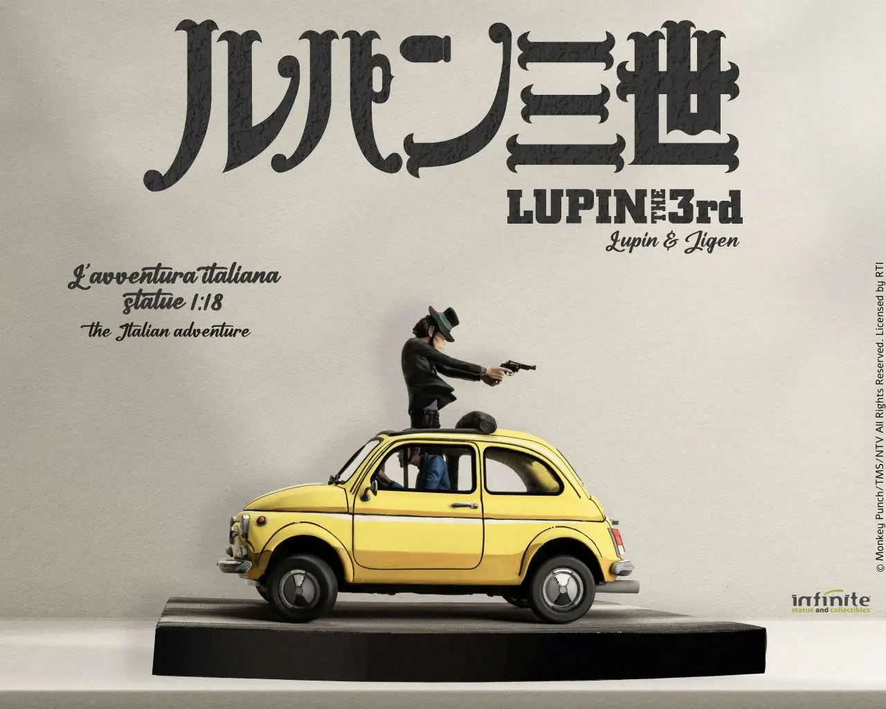 Lupin 3rd The Italian Adventure Lupin Jigen 1/18 Statue