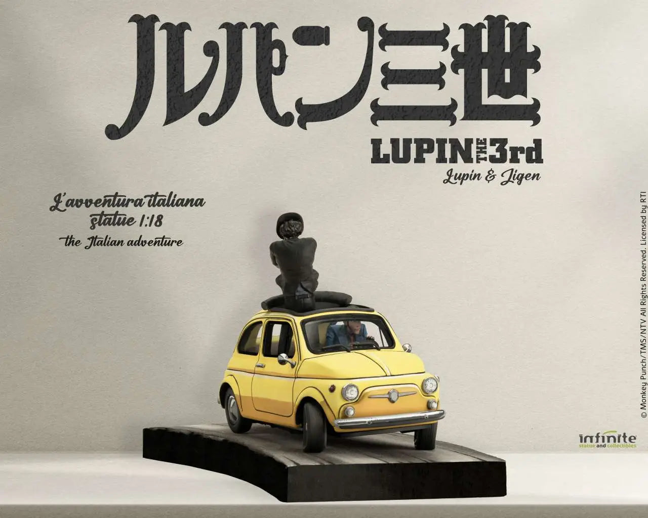 Lupin 3rd The Italian Adventure Lupin Jigen 1/18 Statue
