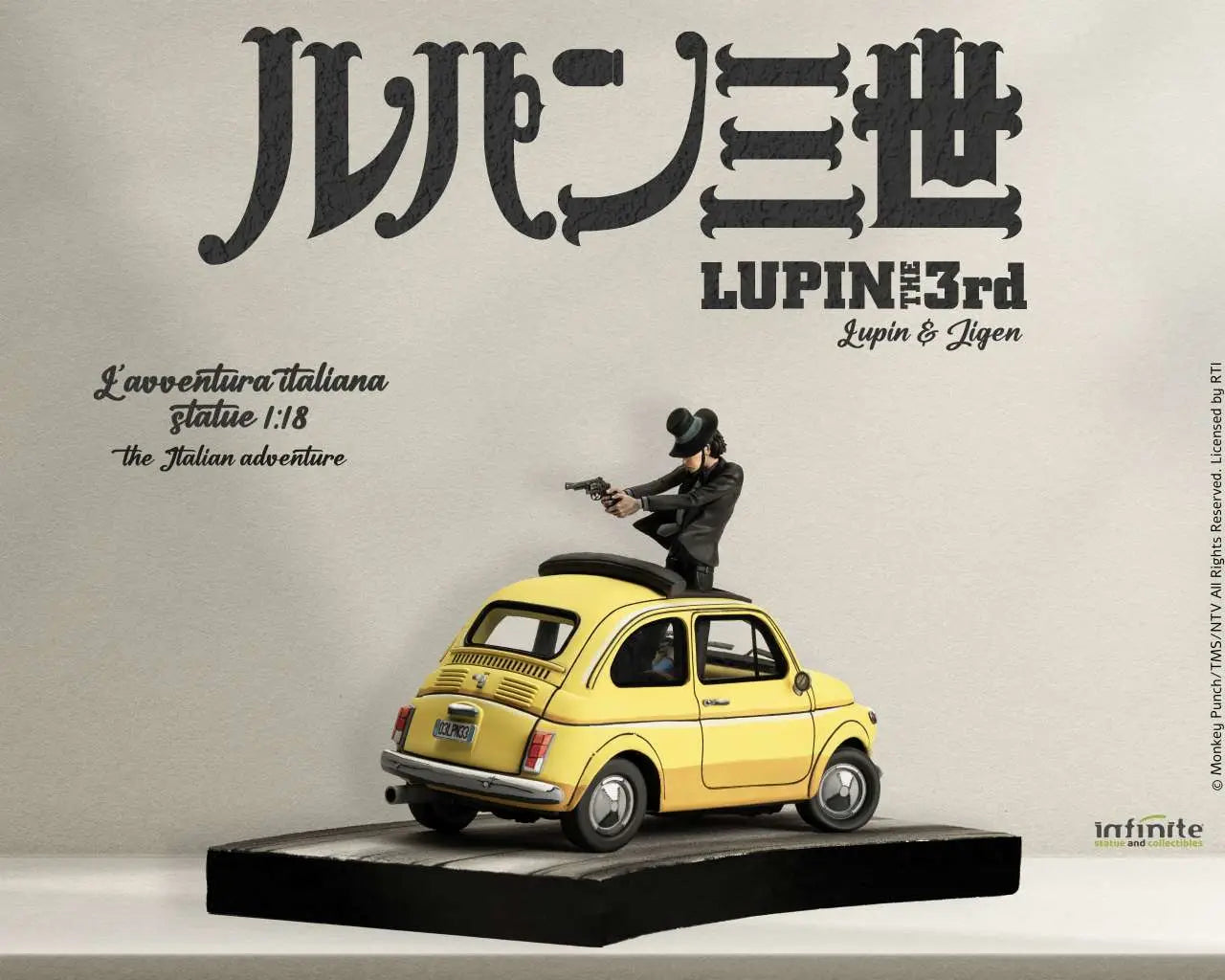 Lupin 3rd The Italian Adventure Lupin Jigen 1/18 Statue