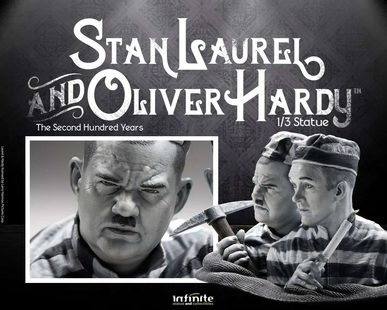 Stan Laurel & Oliver Hardy 1/3 Statue