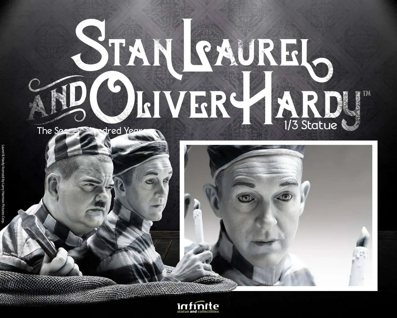 Stan Laurel & Oliver Hardy 1/3 Statue