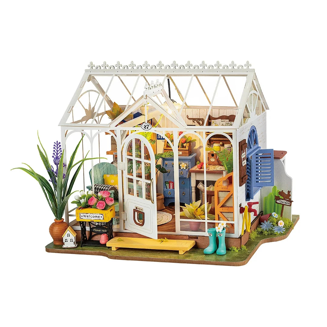 Robotime Rolife Dreamy Garden House DIY Miniature House Kit Wooden Dollhouse Puzzle