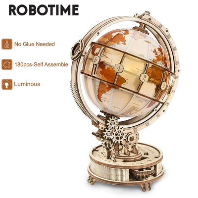 Robotime Rokr Luminous Wooden LED Light Hot Selling 180PCS Model Building Block 3D Puzzle