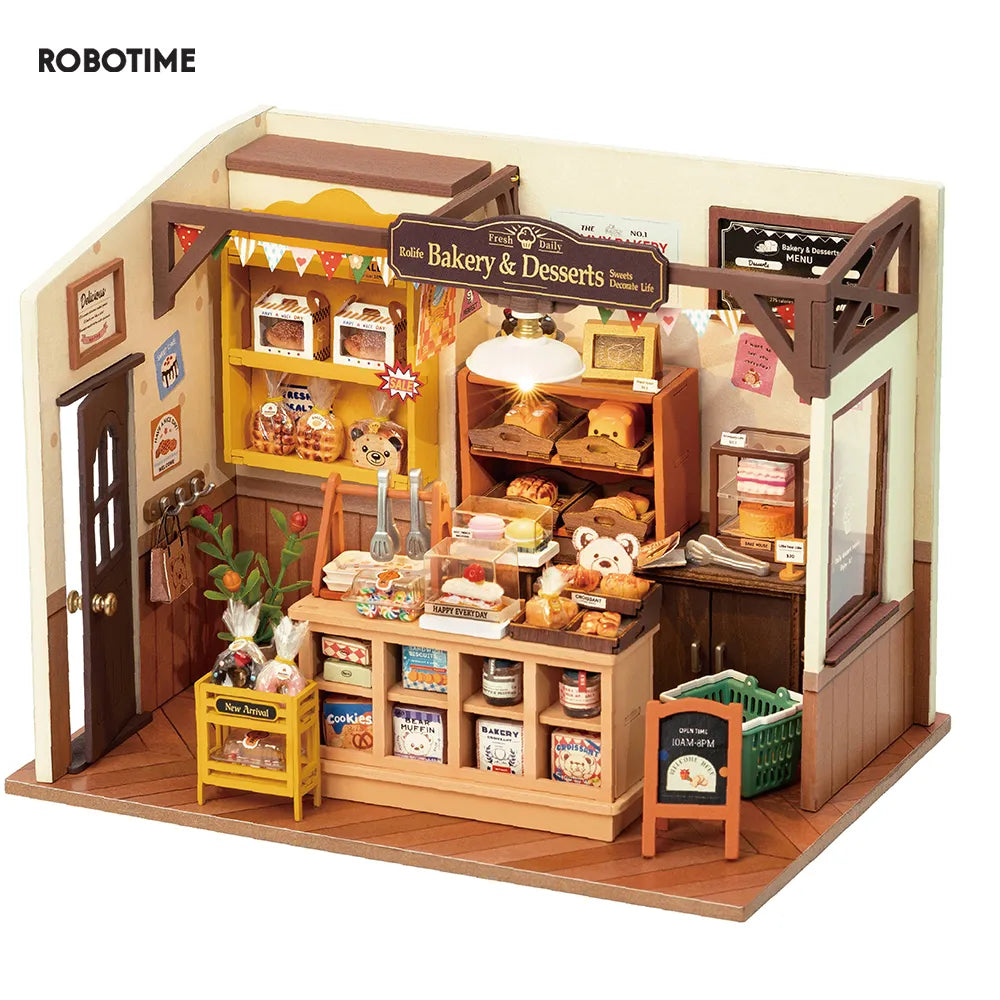 Robotime Rolife Becka's Baking House DIY Miniature House 3D Wooden