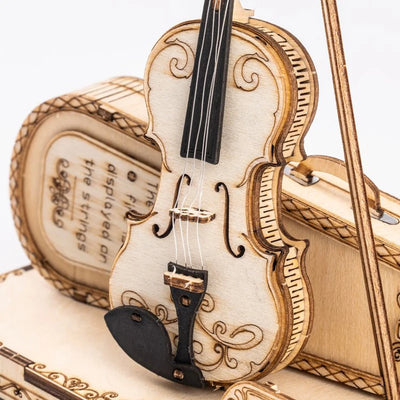 Robotime ROKR Violin Capriccio Model 3D Wooden Puzzle Easy Assembly Kits Musical DIY TG604K