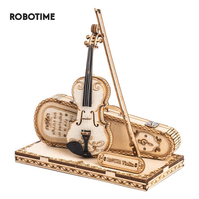 Robotime ROKR Violin Capriccio Model 3D Wooden Puzzle Easy Assembly Kits Musical DIY TG604K