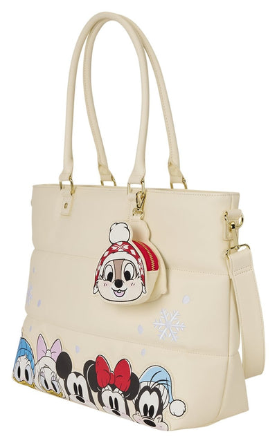 Mickey & Minnie by Loungefly Canvas Tote Bag Puff Quilt