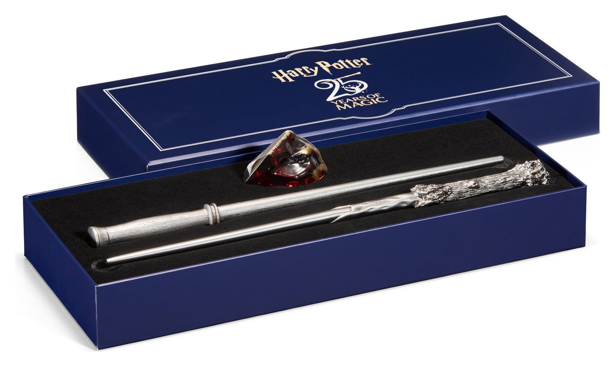Harry Potter Celebration Wand Harry Potter 25th Anniversary Wands and Sorcerer's Stone Set