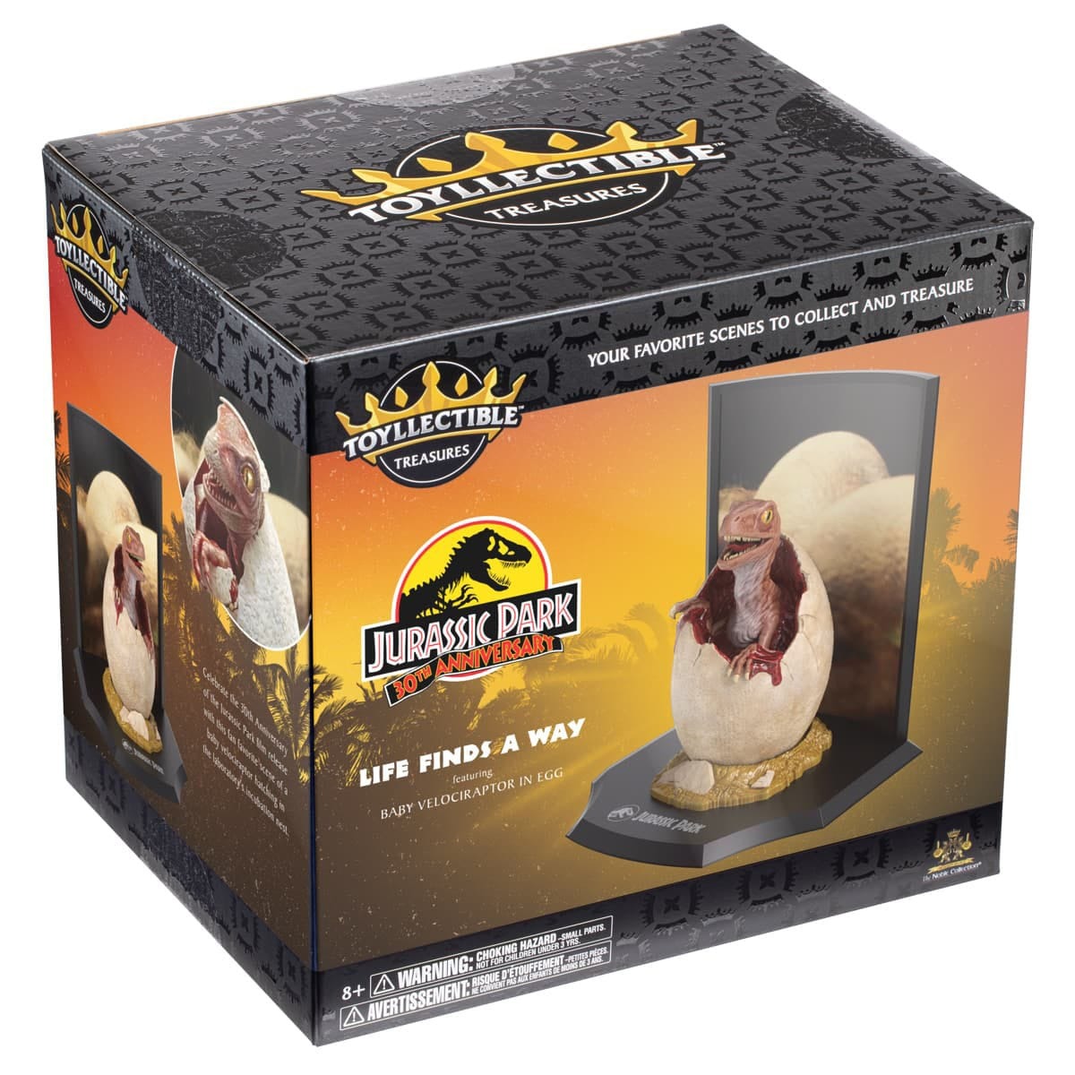 Jurassic Park Toyllectible Treasure Statue Raptor Egg Life Finds A Way 12 cm