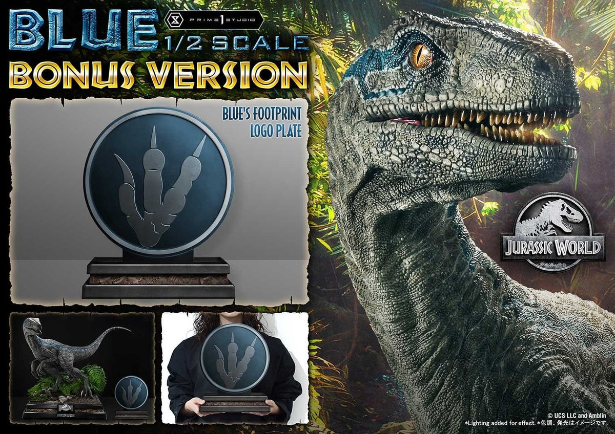 Jurassic World: Fallen Kingdom (Film) Legacy Museum Collection Statue 1/2 Blue Bonus Version 88 cm