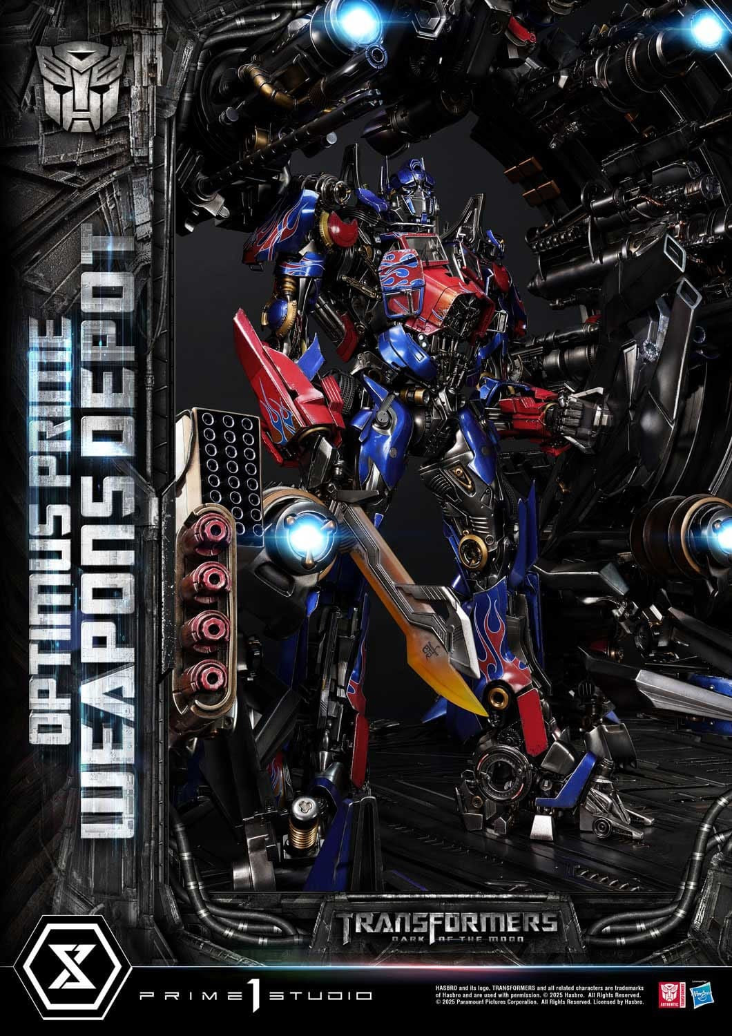 Transformers: Dark of the Moon (Film) Museum Masterline Statue Optimus Prime Weapons Depot 127 cm
