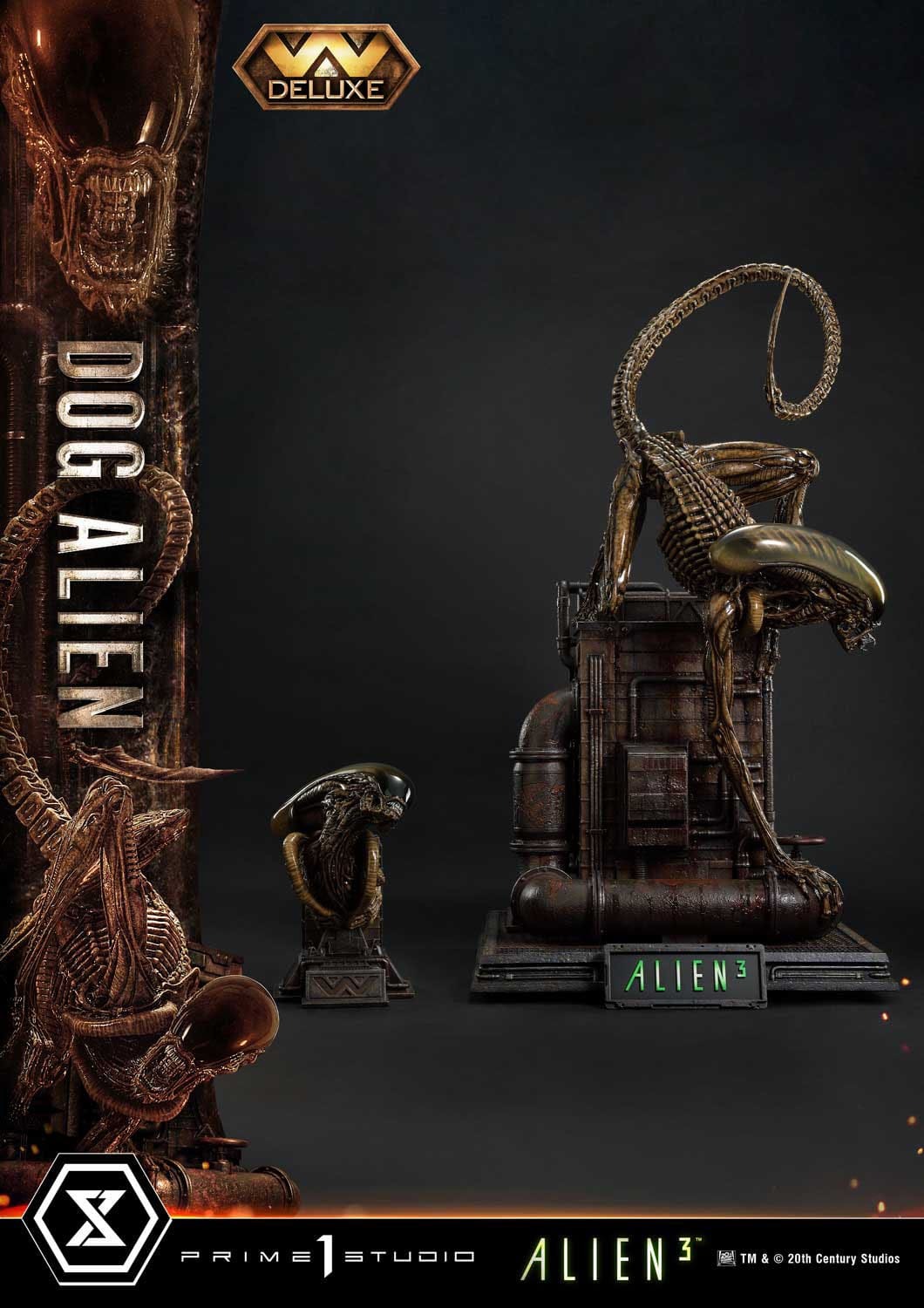 Alien 3 Museum Masterline Series Statue 1/3 Dog Alien XL Deluxe Bonus Version 114 cm