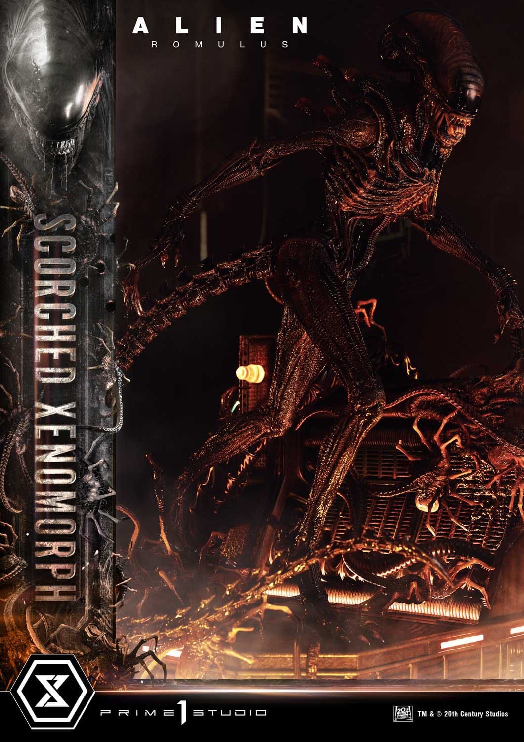 Alien: Romulus Museum Masterline XL Statue 1/3 Scorched Xenomorph 98 cm