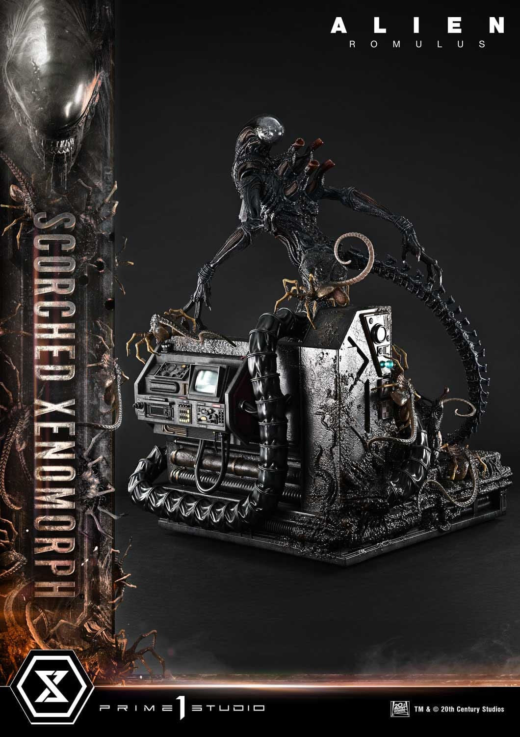 Alien: Romulus Museum Masterline XL Statue 1/3 Scorched Xenomorph Deluxe Version 98 cm