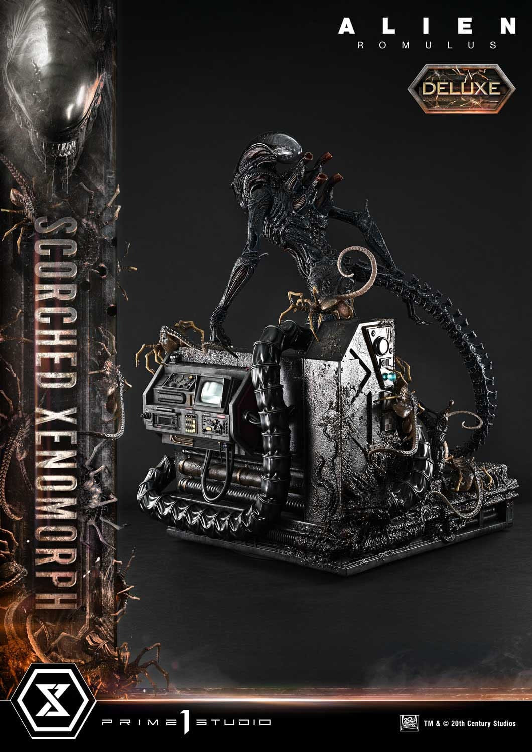 Alien: Romulus Museum Masterline XL Statue 1/3 Scorched Xenomorph Deluxe Bonus Version 98 cm