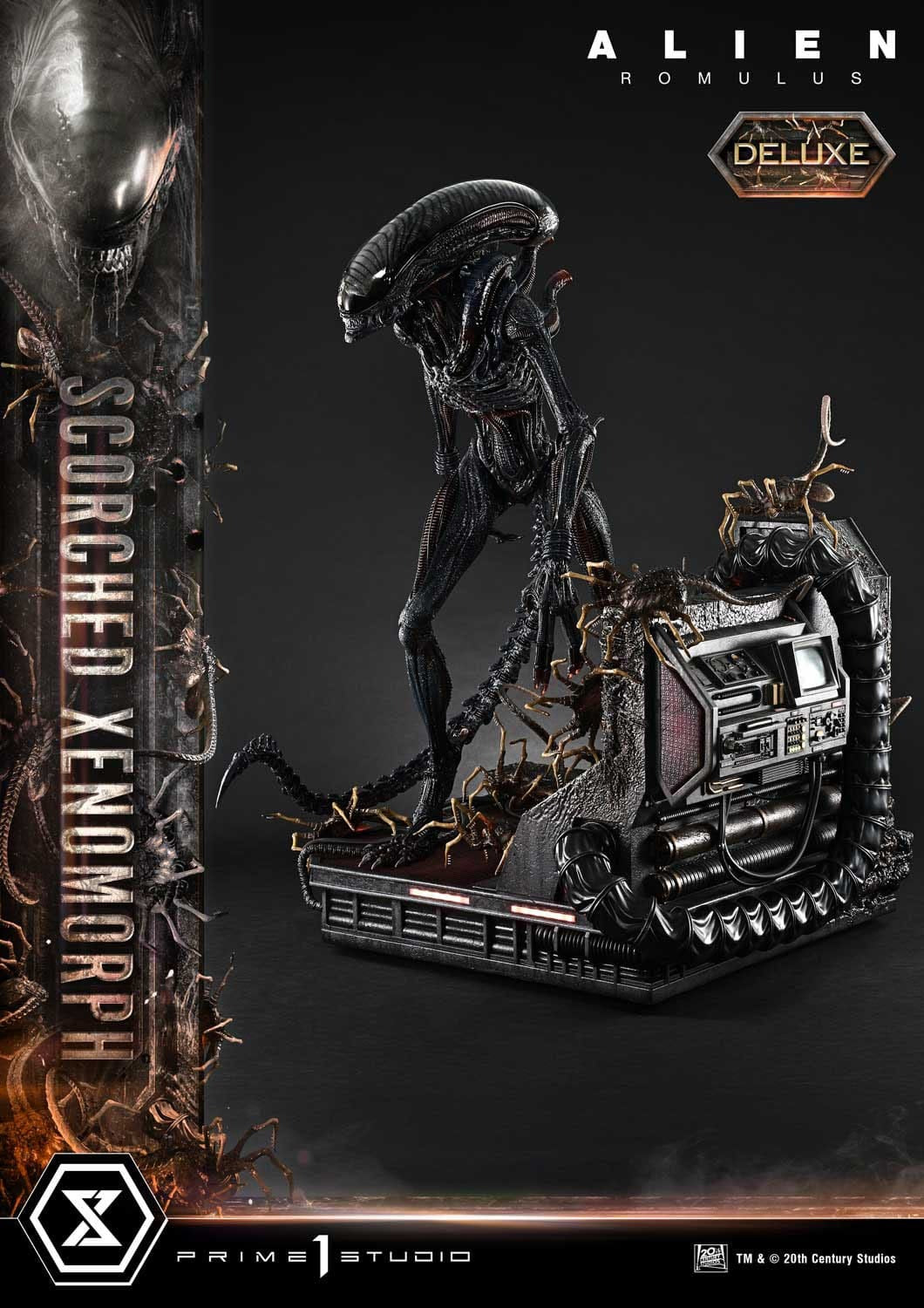 Alien: Romulus Museum Masterline XL Statue 1/3 Scorched Xenomorph Deluxe Bonus Version 98 cm