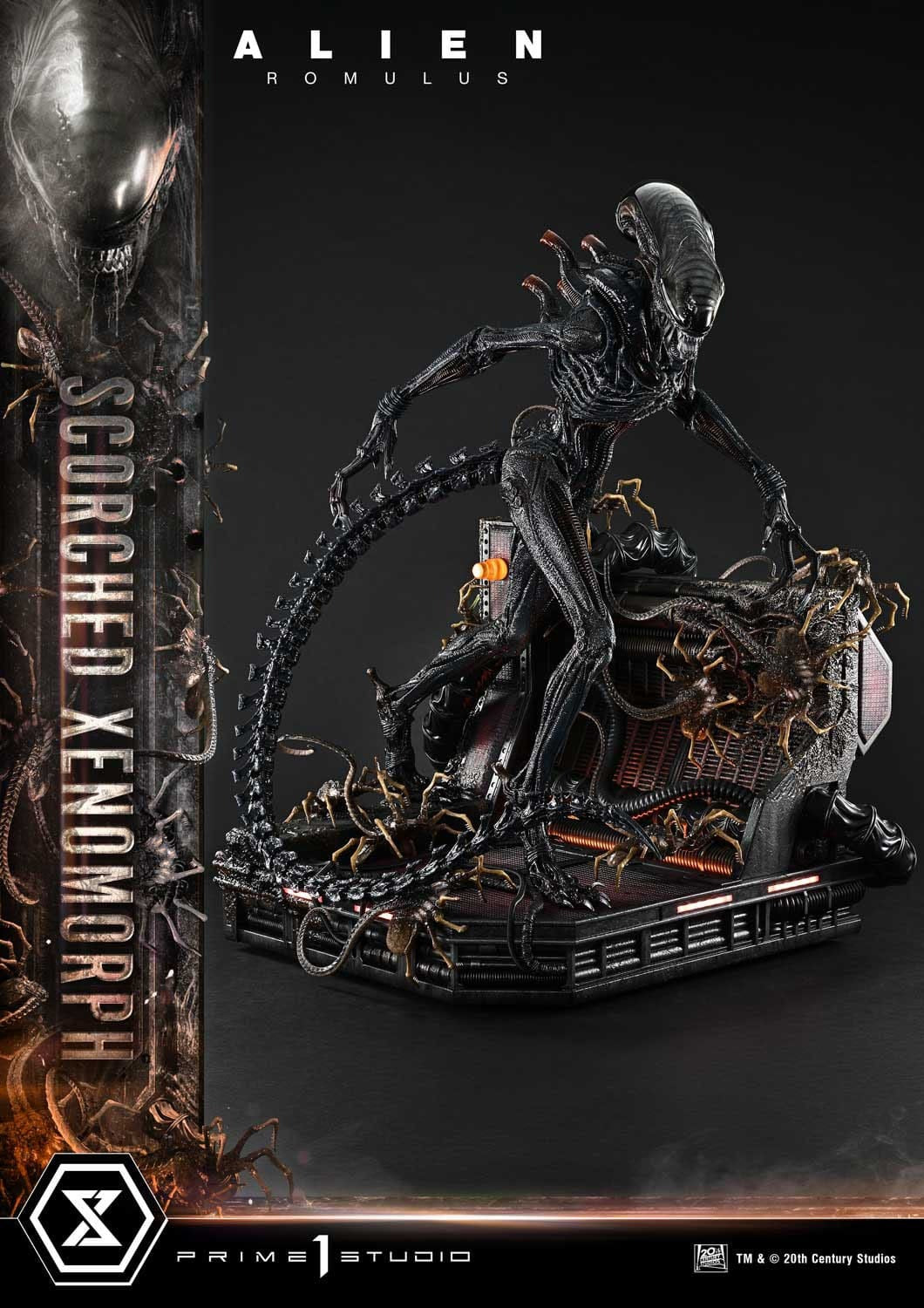 Alien: Romulus Museum Masterline XL Statue 1/3 Scorched Xenomorph Deluxe Bonus Version 98 cm