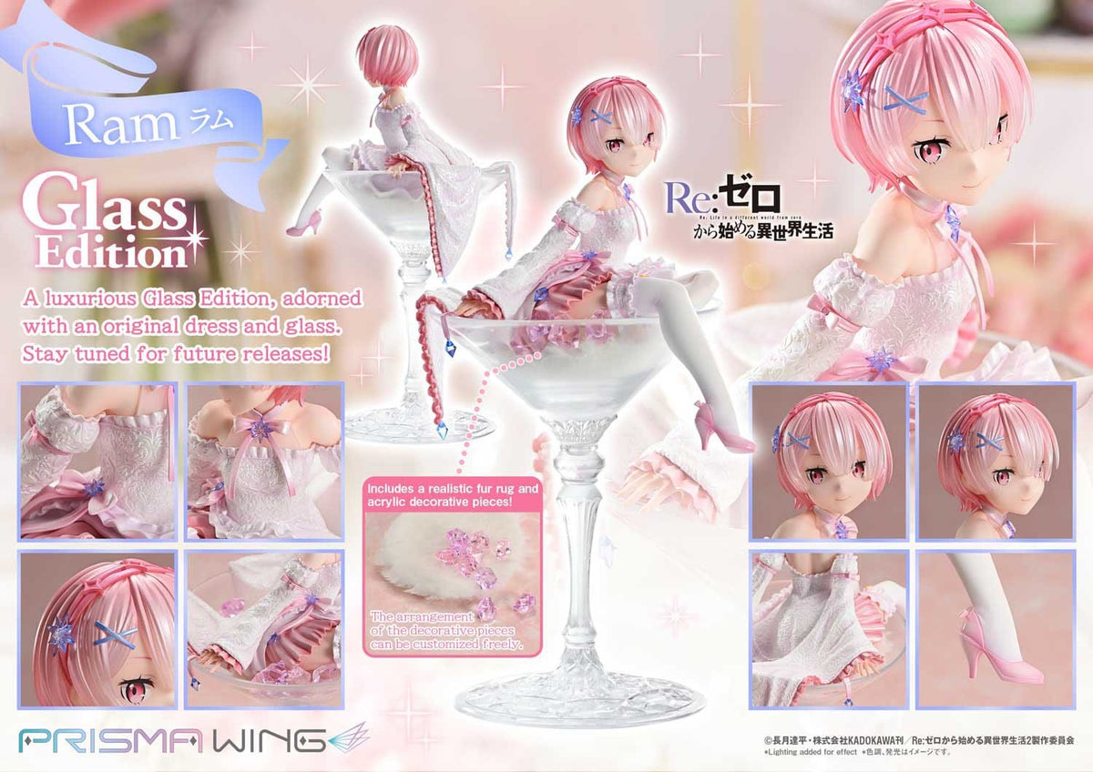 Re:ZERO Starting Life in Another World Prisma Wing PVC Statue 1/7 Ram Glass Edition 24 cm
