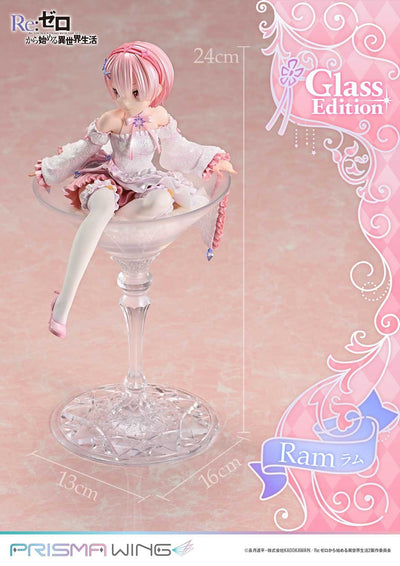 Re:ZERO Starting Life in Another World Prisma Wing PVC Statue 1/7 Ram Glass Edition 24 cm