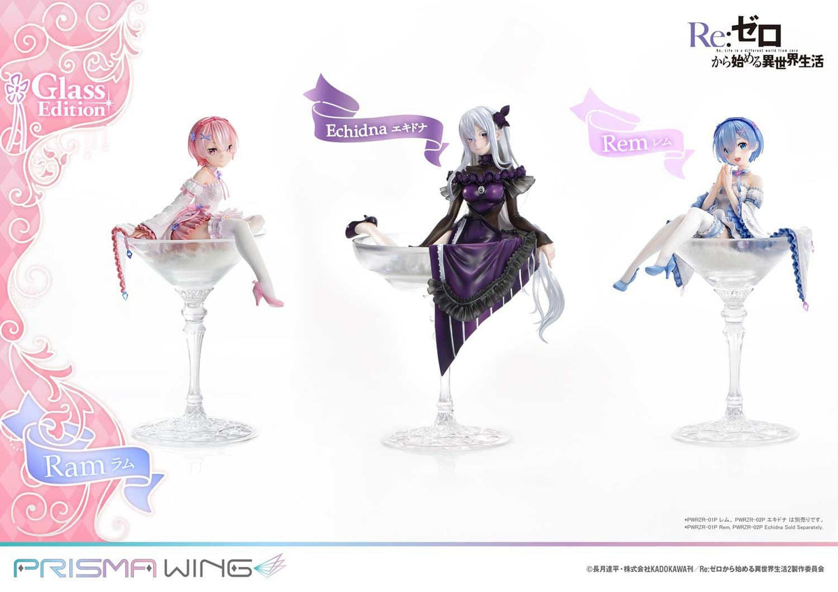 Re:ZERO Starting Life in Another World Prisma Wing PVC Statue 1/7 Ram Glass Edition 24 cm