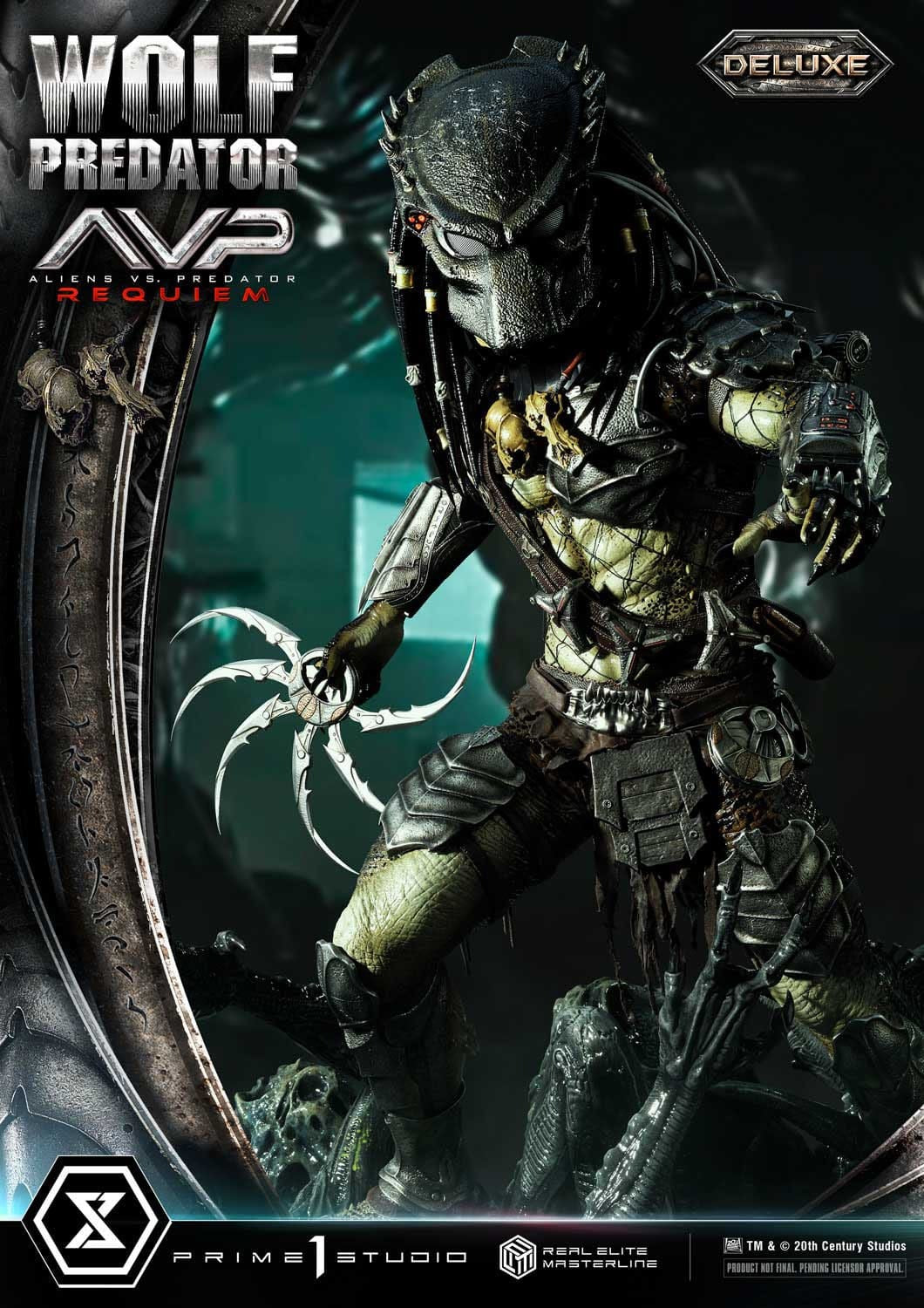 Alien vs. Predator Real Elite Masterline Series Statue 1/3 Requiem Wolf Predator Deluxe Ver. 95 cm