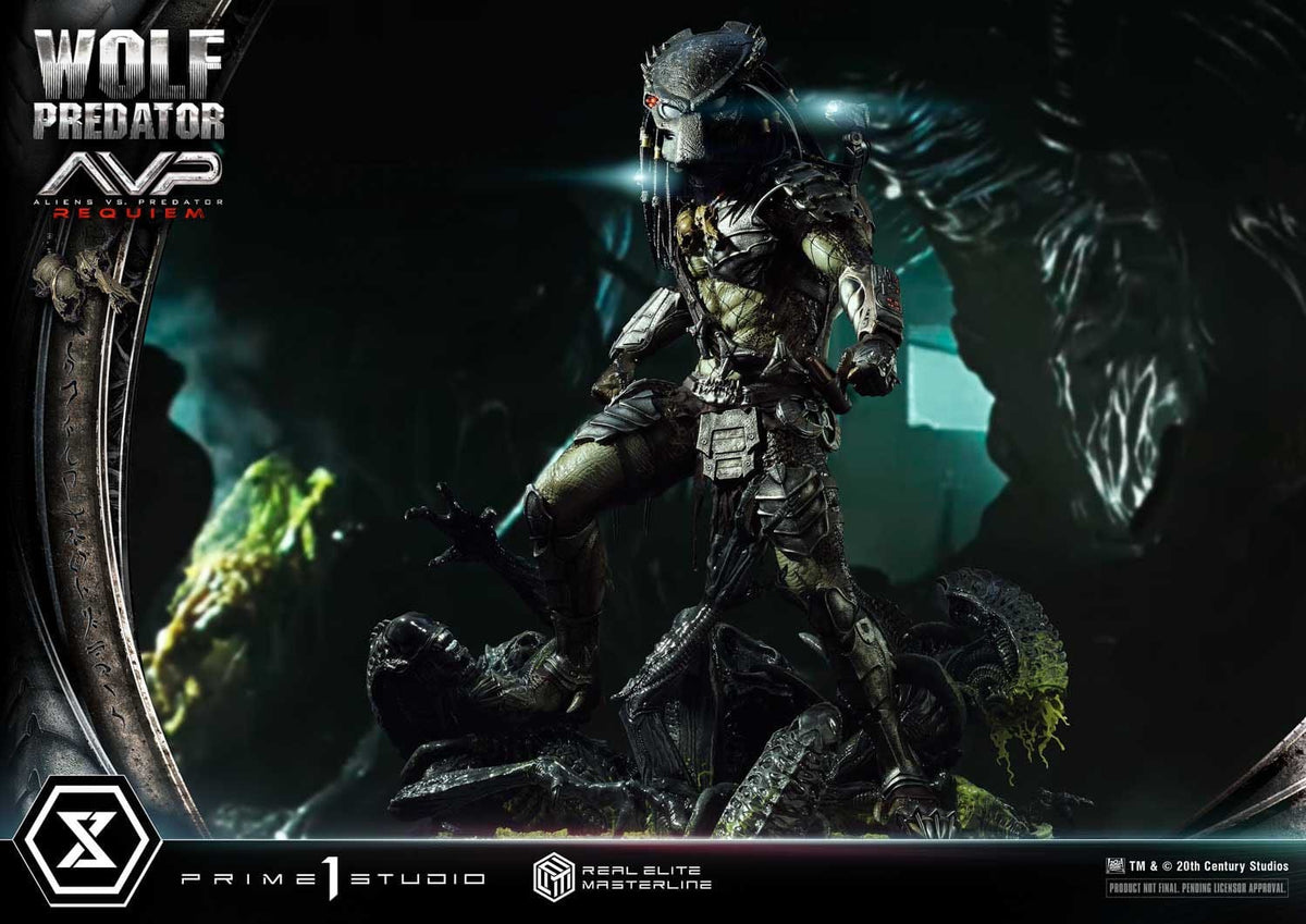 Alien vs. Predator Real Elite Masterline Series Statue 1/3 Requiem Wolf Predator Deluxe Ver. 95 cm