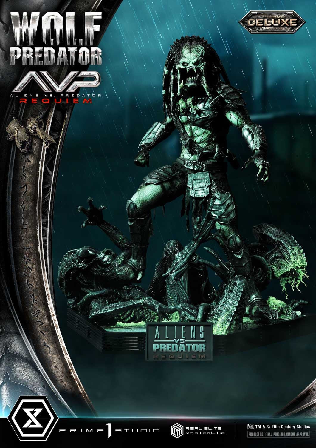 Alien vs. Predator Real Elite Masterline Series Statue 1/3 Requiem Wolf Predator Deluxe Ver. 95 cm