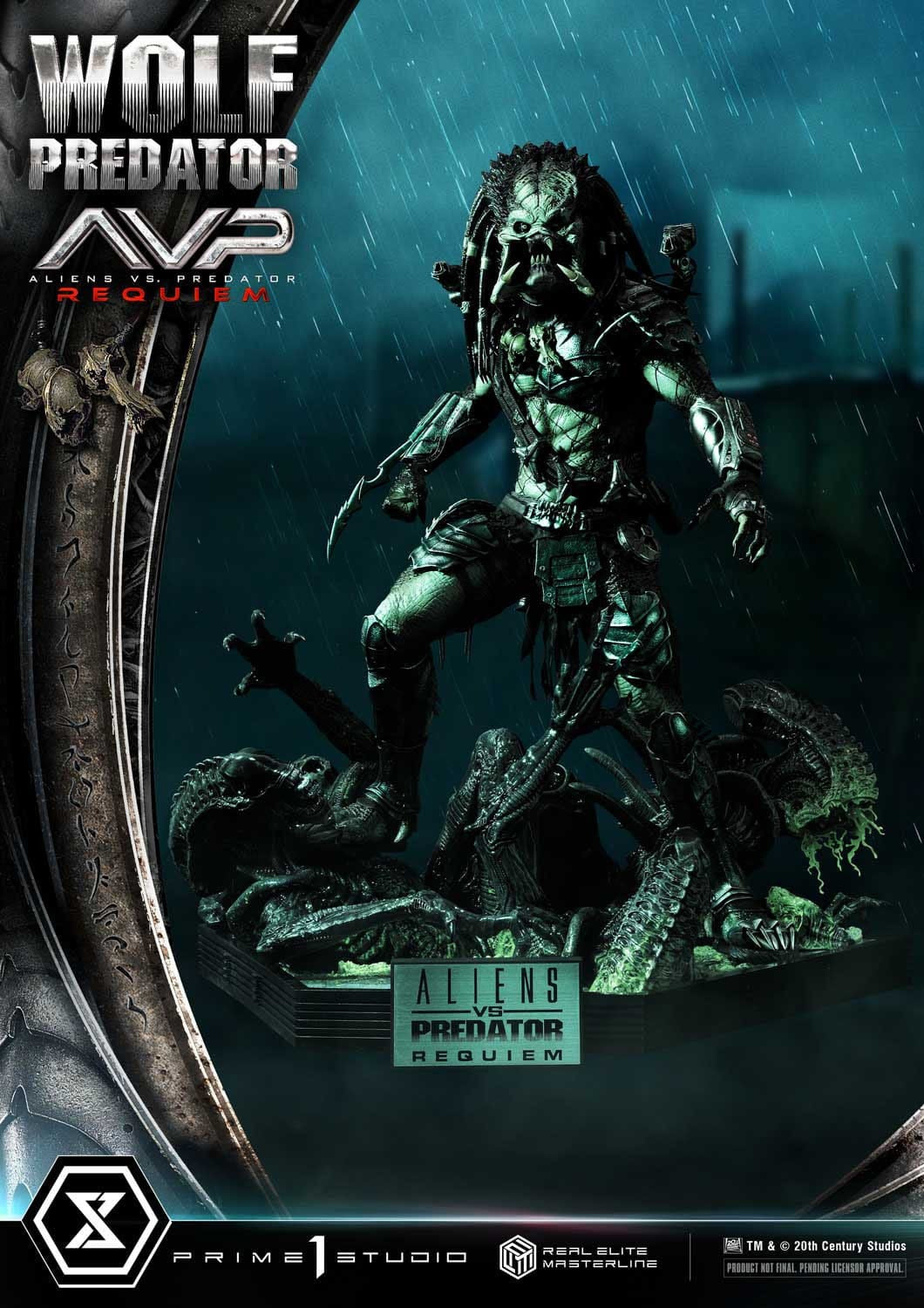 Alien vs. Predator Real Elite Masterline Series Statue 1/3 Requiem Wolf Predator Deluxe Ver. 95 cm