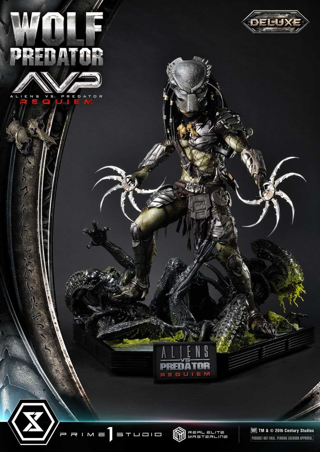 Alien vs. Predator Real Elite Masterline Series Statue 1/3 Requiem Wolf Predator Deluxe Ver. 95 cm